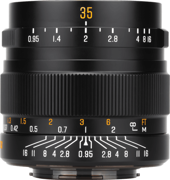 Brightin Star 35 mm f/0.95 — Blendenring mit Markierung 0.95